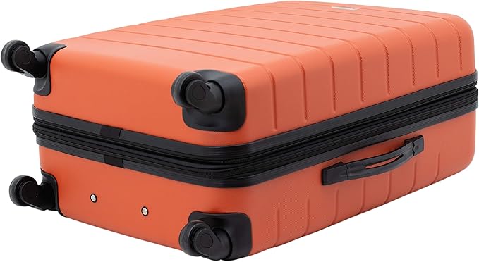 Wrangler Smart Spinner Hardside Luggage, 3 Piece Set, Burnt Orange