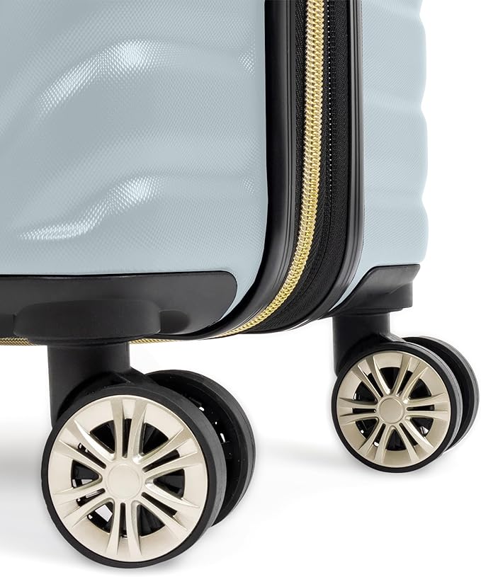 Kenneth Cole REACTION Madison Square Lightweight Hardside Chevron Expandable Spinner Luggage, Slate, 2-Piece Set (20" & 28")