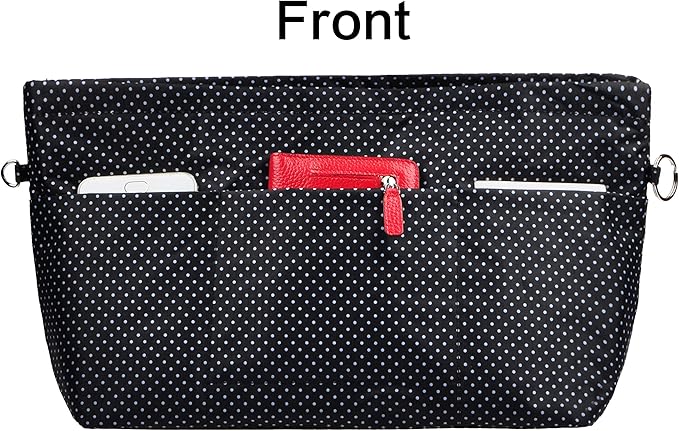 Vercord Handbag Purse Tote Pocketbook Organizer Insert Zipper Closure 11 Pockets 3 Sizes Many Colors