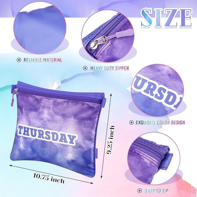 Paterr 14 Pcs Packing Cubes for Travel Kids Day of Week Compression Packing Bags Colorful Luggage Suitcase Organizers Bag for Travel(Gradient)
