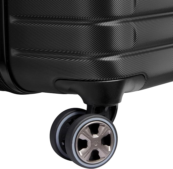 DELSEY PARIS Cruise 3.0 Hardside Expandable Luggage with Spinner Wheels, Black, Checked-Large 28 Inch