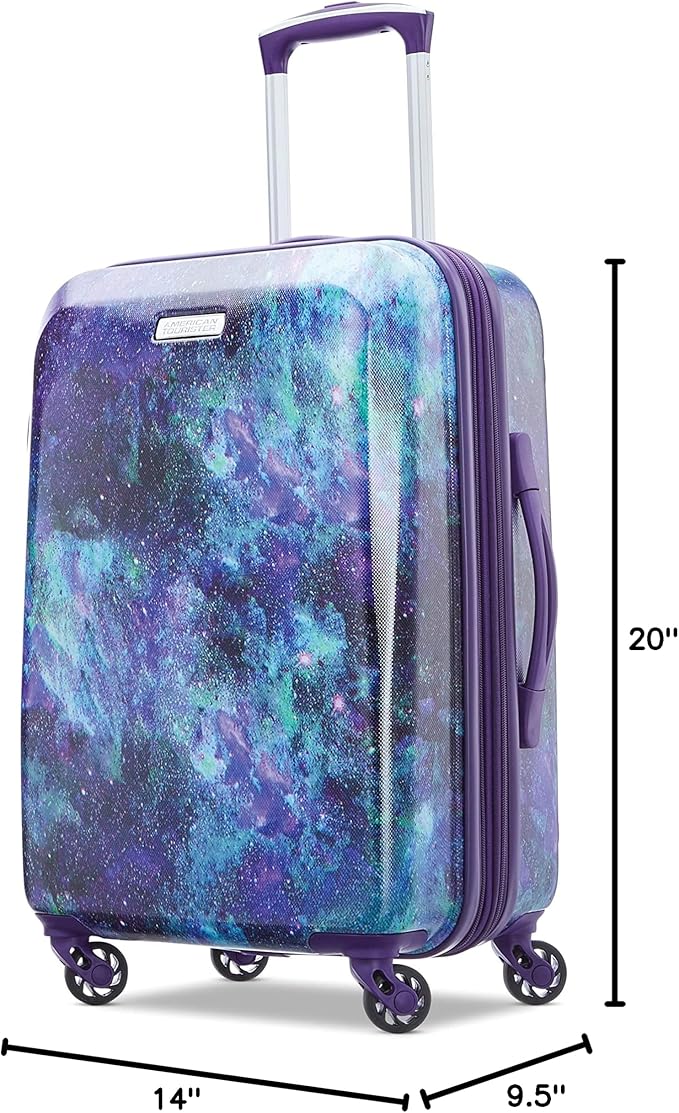 American Tourister Moonlight Hardside Expandable Luggage with Spinner Wheels, Cosmos, Carry-On 21-Inch