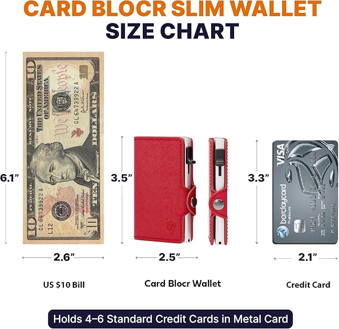 Conceal Plus Pop Up Wallet for Women – Slim Wallet for Small Purse & Crossbody Bag with Quick Card Access and RFID Blocking – Compact Card Holder (4-6 Card Capacity)