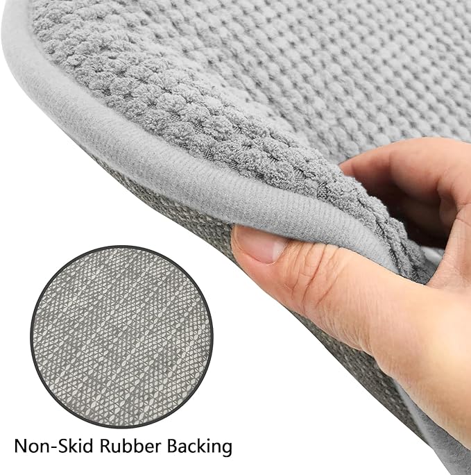 Silver Grey Foam Seat Cushions Kitchen Chairs Pads for Dining Chairs Non Slip Office Seat Cushions Washable U Shaped Soft Thick Large Metal Wooden Chair Cushions,17" x 15"