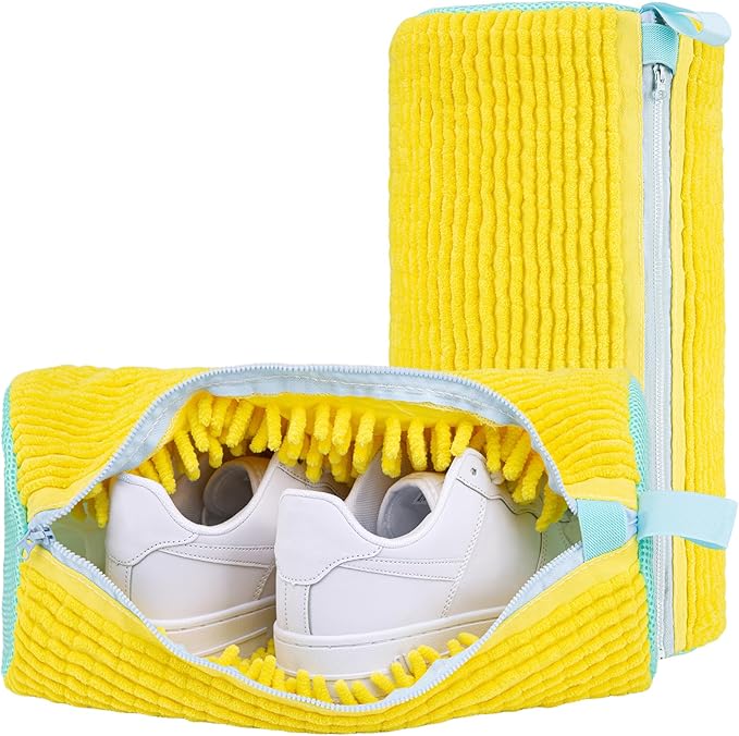 Shoe Washing Machine Bag: 2 Pack Reusable Shoes Cleaning Bags, Heavy Duty Shoe Laundry Bag for Washer & Dryer, 360° Deep Clean for Sneakers Tennis Shoes