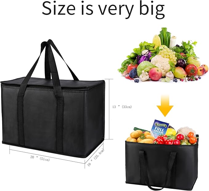 musbus Extra Insulated Food Delivery Bag Cooler Bags Keep Food Warm Catering Therma for doordash Catering cooler bags keep food warm catering therma catering shopper accessories hot XL