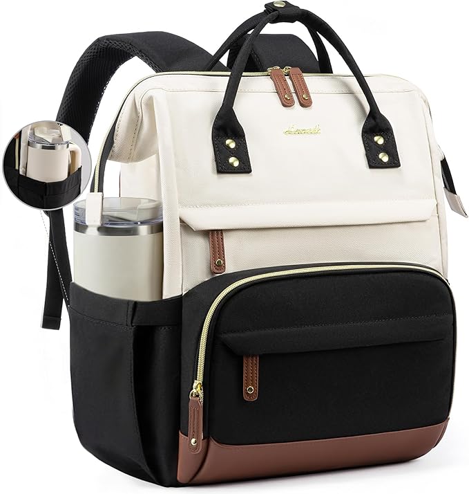 LOVEVOOK Laptop Backpack for Women, 18 Inch Work Business Backpacks Purse With Large Capacity, Waterproof Nurse Bag College Bookbag for School, Waterproof Casual Daypack for Travel