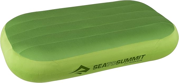 Sea to Summit Aeros Premium Inflatable Travel Pillow, Deluxe, Lime