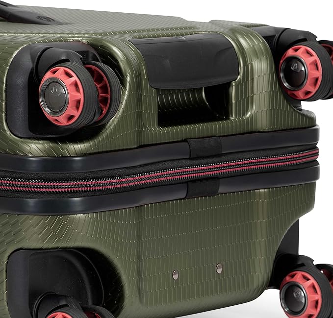 Traveler's Choice Maxporter II Polycarbonate Hardside Trunk with Spinner Wheels, Green, 22-Inch Carry-on Luggage