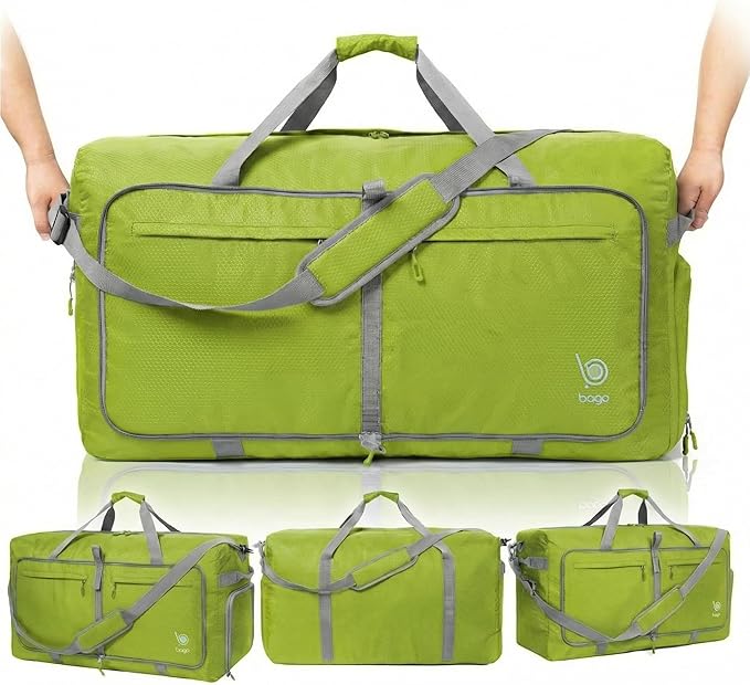 Bago Extra Large Duffle Bag for Travel Women & Men. Durable, Lightweight, Foldable Travel Duffel Bags For Traveling Women. 140L Duffle Bags Use As a Weekender Bag with Shoe Compartment, Checked Duffel