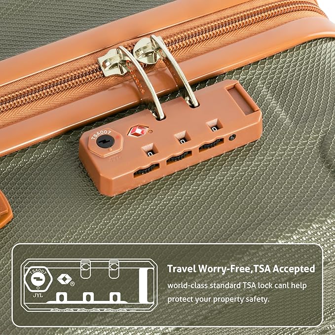 Luggage Sets 5 Piece，Suitcase with Spinner Wheels，ABS Hard Case Luggage，with TSA Lock Durable Travel Luggage，large capacity carry on luggage (20/24/28inch)