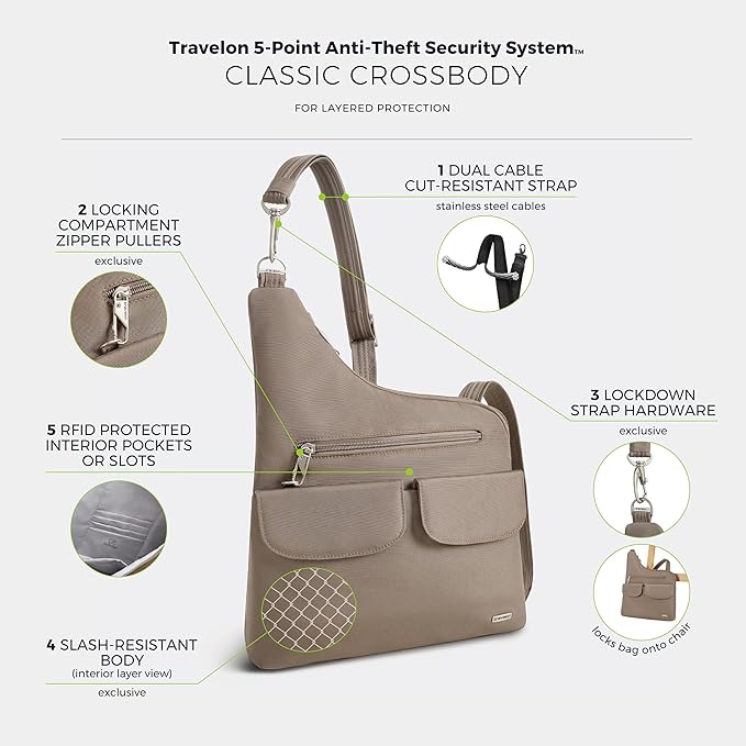 Travelon Anti-Theft Classic Crossbody Bag