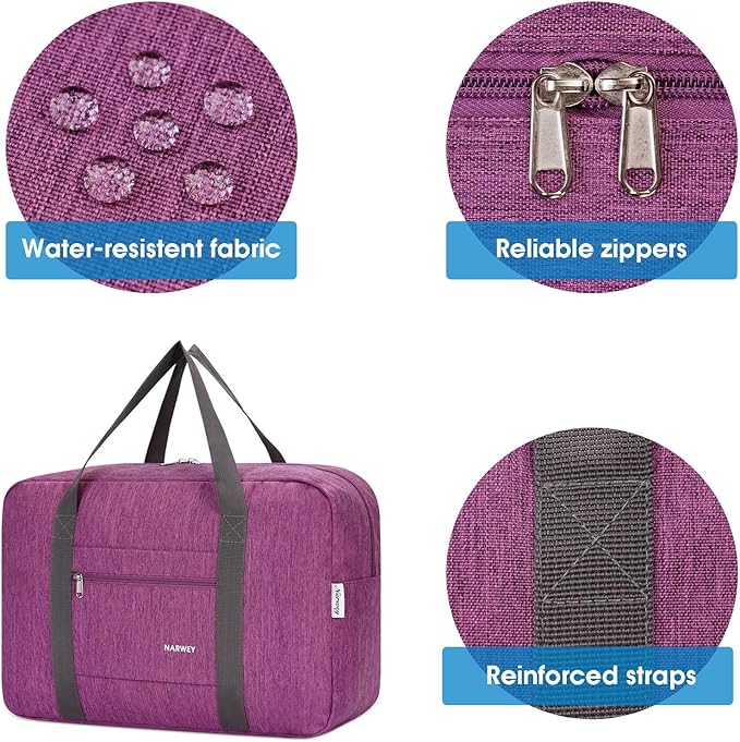 For Spirit Airlines Personal Item Bag 18x14x8 Foldable Travel Duffel Bag Tote Carry on Luggage Duffle Overnight for Women and Men