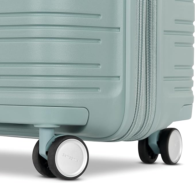 Samsonite Elevation Plus - Medium Hardside Luggage - Scratch Resistant Polypropylene Shell, RightHeight™ Adjustable Handle, Integrated AirTag Holder, TSA Lock, WetPak™ Compartment - Cypress Green