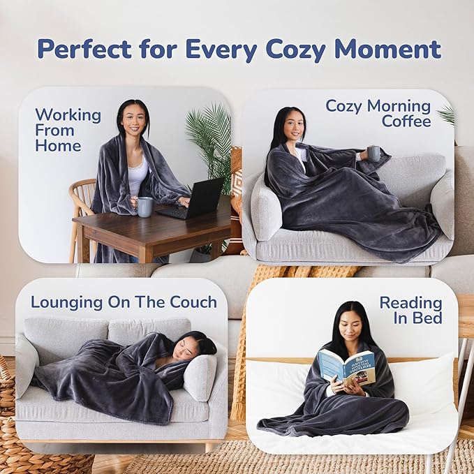 Wearable Blankets for Women, Adult Wearable Blanket Men, Mother's Day Gifts for Her, Wife Birthday Gift Ideas