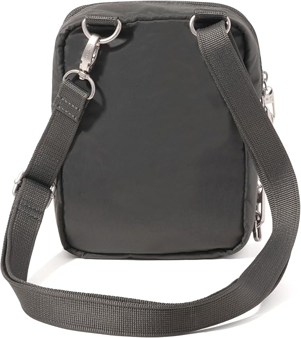Baggallini Securtex® Anti-theft Mini Everything Crossbody Bag, 6.3"x8.25" Rfid, Locking Zippers & Cut-resistant Strap
