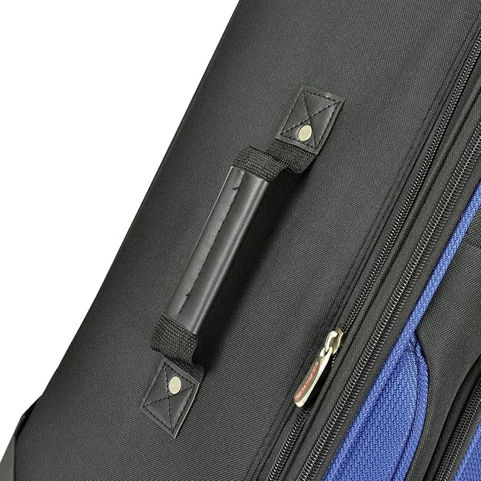 U.S. Traveler New Yorker Lightweight Expandable Rolling Luggage, Blue, 3-Piece Set