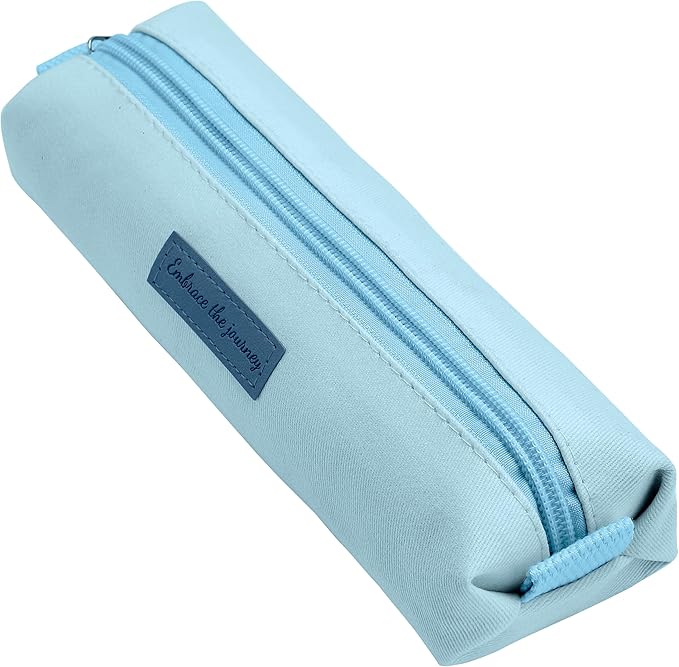 Mr. Pen- Cute Pencil Case Pouch, Light Blue Color, Multipurpose Canvas Bible Pencil Pouch