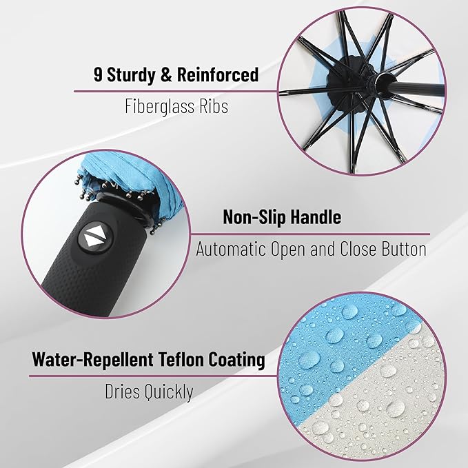 Mr. Pen- Windproof Travel Umbrella, Automatic Umbrellas for Rain, Compact