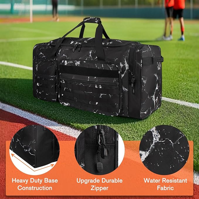 Goloni 130L Heavy Duty Large Duffle Equipment Bag,Catchers Gear Bag with Shoe Compartment,Baseball Duffle Bag