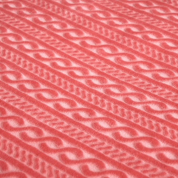 Soft Cozy Fleece Throw Blanket, 50x60 Inches – Lightweight Plush Blanket for Couch, Fuzzy 3D Jacquard Design, for Sofa, Bed & Travel, Hot Pink Chain
