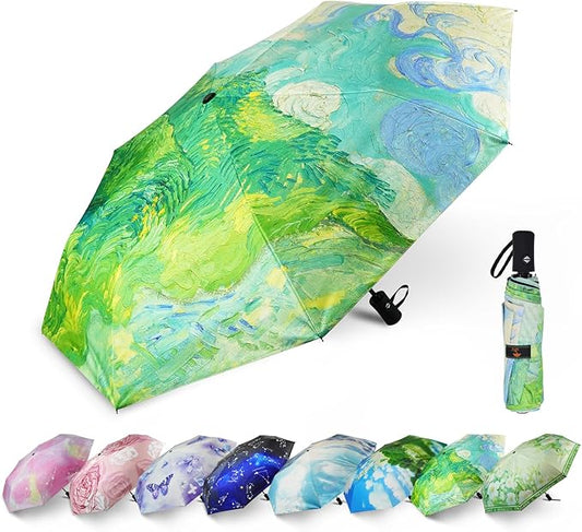 SY COMPACT Travel Umbrella Windproof Automatic Umbrellas Small Compact UV Sun Protection Factory Outlet Umbrella