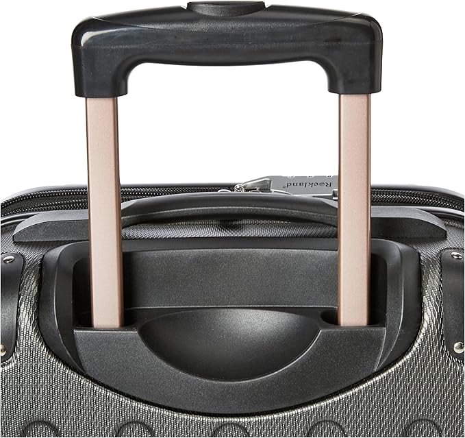 Rockland London Hardside Spinner Wheel Luggage, Grey, Carry-On 20-Inch