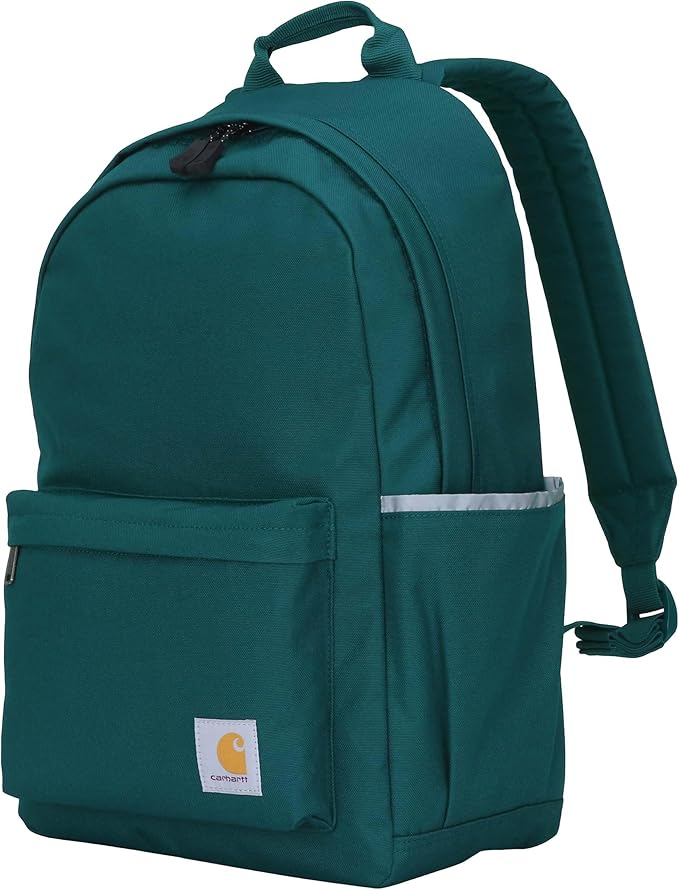 Carhartt 21L Classic Laptop Backpack, Water-Resistant Pack W/ 15" Laptop Sleeve and Organizational Compartments, Greenstone