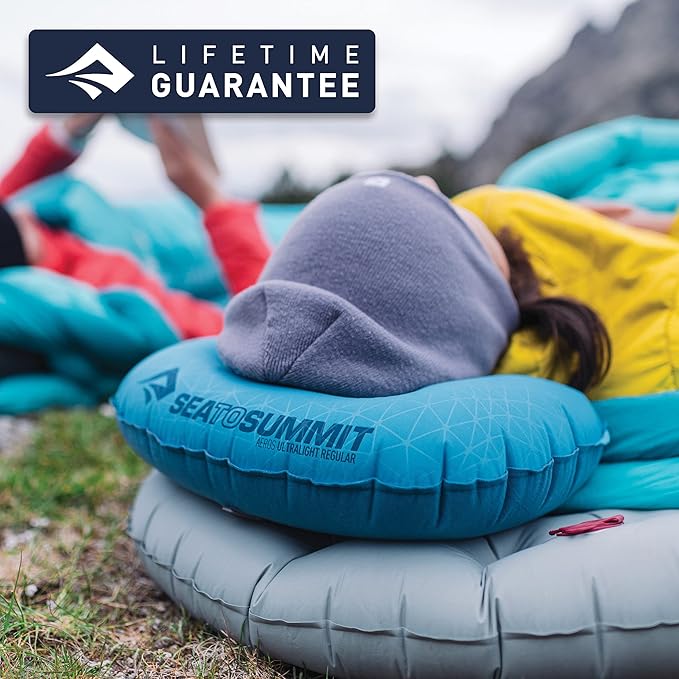 Sea to Summit Aeros Ultralight Inflatable Camping and Travel Pillow, Regular, Aqua
