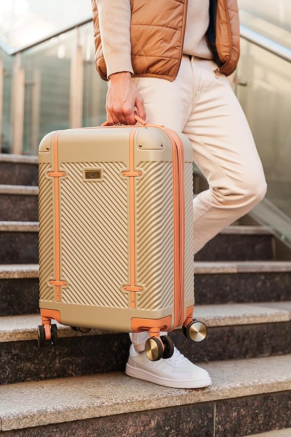 Dockers Spectra Hardside Expandable 8-Wheel Spinner Travel Checked Luggage, 24-Inch, Timberwolf