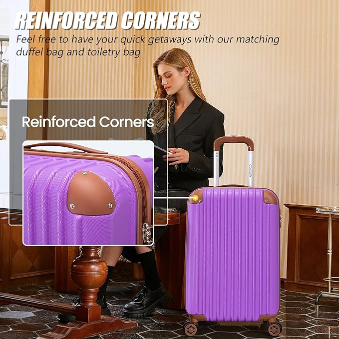 Luggage Sets 5 Piece Suitcases with Wheels, Suitcase Set ABS Hard Case Luggage with TSA Lock Spinner Wheels Durable Travel Luggage