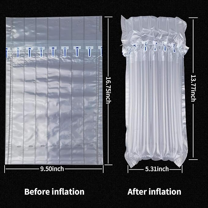 Wine Bottle Travel Protector Bags, Conilly 35 Packs Inflatable Air Column Packaging Bubble Bag with Free Inflator Pump, Reusable Wine Bottle Protector,Safe Choice for wine Transportation