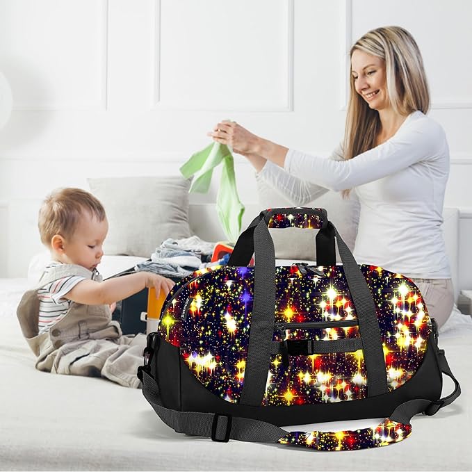 Stumdo Kids Overnighter Duffel Bags for kids, Carry-On Size & Ideal for School Practice or Overnight Travel Weekender Tote for Travel Gym Sport bag for Boys & Girls (11-ddeng)
