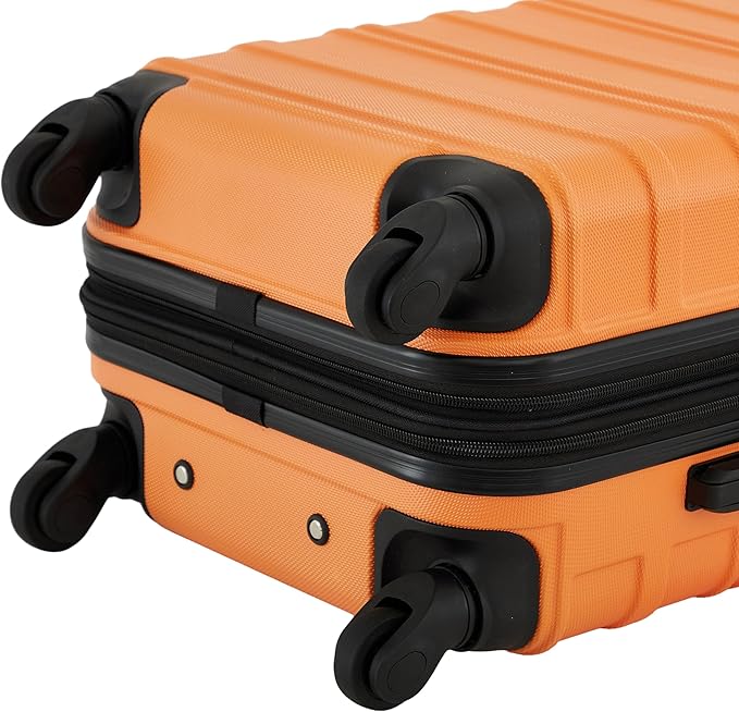 Travelers Club Phoenix Luggage, Sun Orange, 22-Inch Carry-On