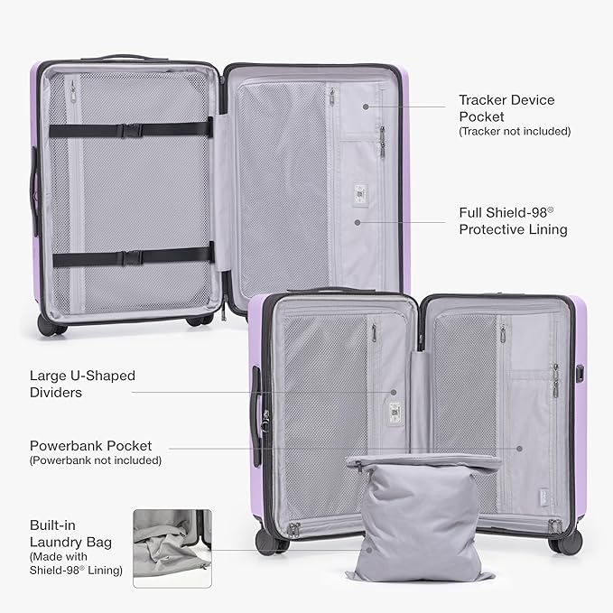 Traveler's Choice Markham Hardside Expandable Luggage with Hinomoto Spinner Wheels, 26-Inch Medium, Purple