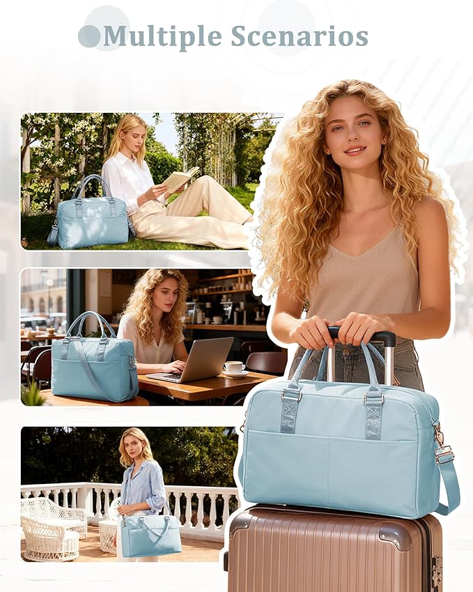 Gym Bag Womens,Travel Duffel Carry on Bag Sport Tote Bag Weekend Overnight Bag