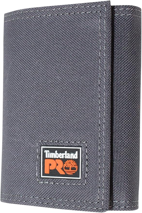 Timberland PRO Men's Cordura Nylon RFID Trifold Wallet with ID Window