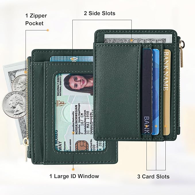 Sodsay Card Case Slim Front Pocket Wallet for Women Credit Card Holder with Keychain | Slim, Front Pocket, Credit Card Holder, with Keychain