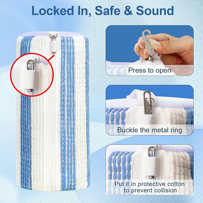 2Pcs Professional Shoe Washing Machine Bag, 360° Deep Clean and Protection for Sneakers, Tennis, Casual Shoes, Durable Shoe Laundry Bag for Washer and Dryer, Shoes Washing Bag for Any Size