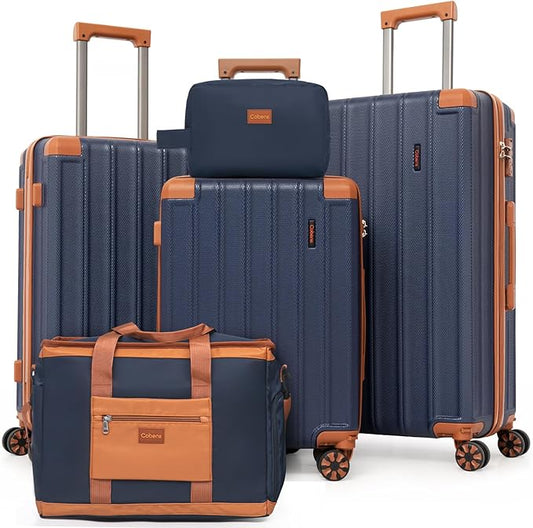 Luggage Sets 5 Piece，Suitcase with Spinner Wheels，ABS Hard Case Luggage，with TSA Lock Durable Travel Luggage，large capacity carry on luggage (20/24/28inch)