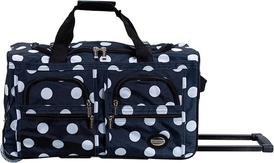 Rockland Rolling Duffel Bag, Black, 22"