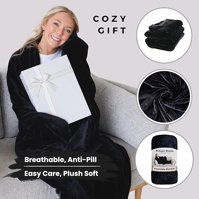 Wearable Blankets for Women, Adult Wearable Blanket Men, Mother's Day Gifts for Her, Wife Birthday Gift Ideas