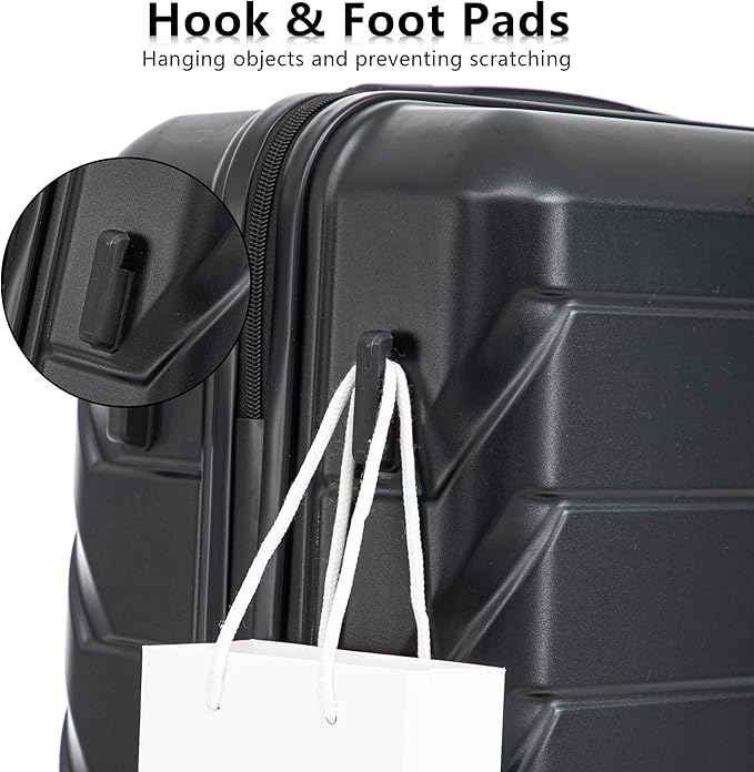 Luggage Sets 3 Piece Suitcase, ABS Hardshell Suit case Spinner Wheels Lightweight