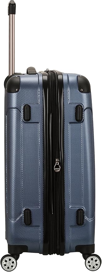 Rockland London Hardside Spinner Wheel Luggage, Blue, 3-Piece Set (20/24/28)