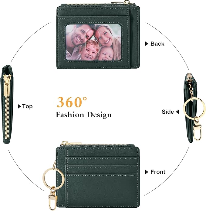 Sodsay Card Case Slim Front Pocket Wallet for Women Credit Card Holder with Keychain | Slim, Front Pocket, Credit Card Holder, with Keychain
