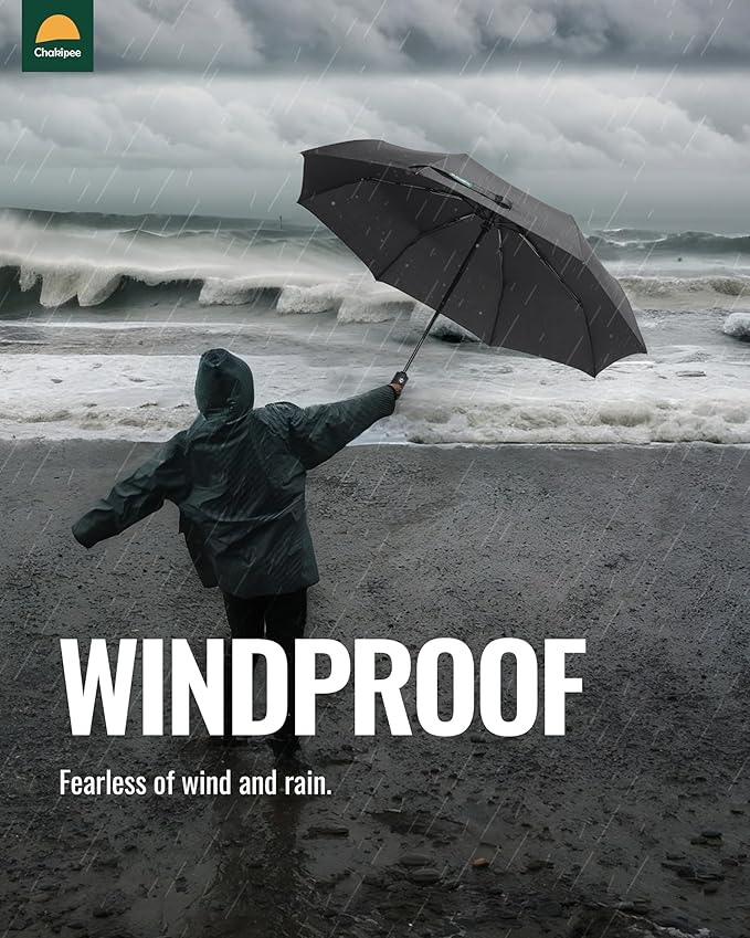 Travel Compact Umbrella Windproof - Portable Automatic for Rain, Folding Umbrella for Men and Women, Portable 210T Fabric