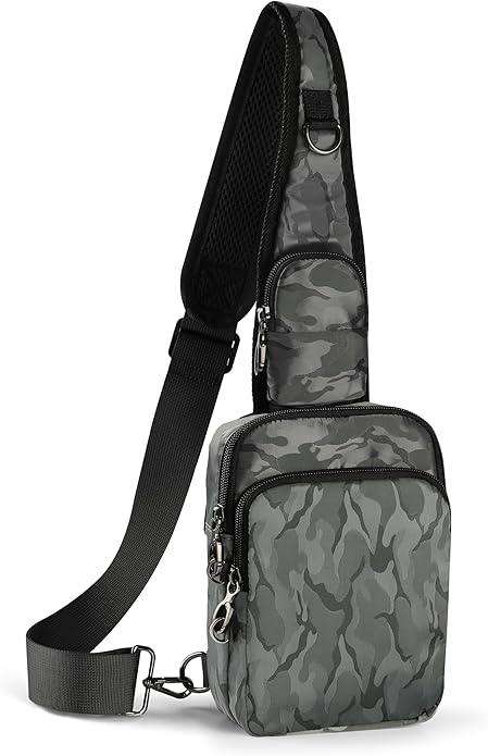 VADOO Sling Bag, Crossbody Bag with Zipper Lock, RFID Blocking & Water Resistant for Men and Women