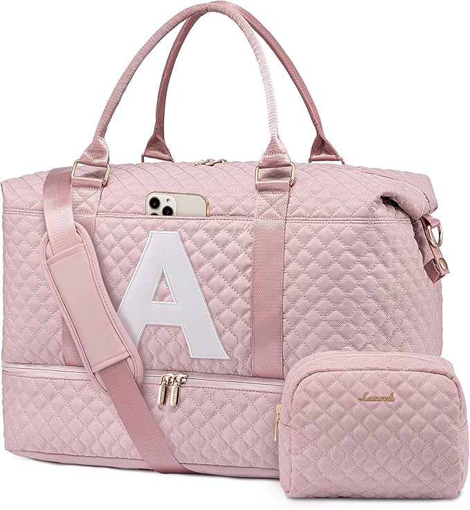 LOVEVOOK Travel Duffle Bag,Weekender Bags for Women with Shoe Compartment，Carry on Overnight Bag with Toiletry Bag,Gym Duffel Bag with Wet Pocket, Hospital Bags for Labor and Delivery