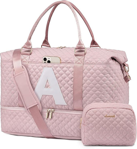 LOVEVOOK Travel Duffle Bag,Weekender Bags for Women with Shoe Compartment，Carry on Overnight Bag with Toiletry Bag,Gym Duffel Bag with Wet Pocket, Hospital Bags for Labor and Delivery
