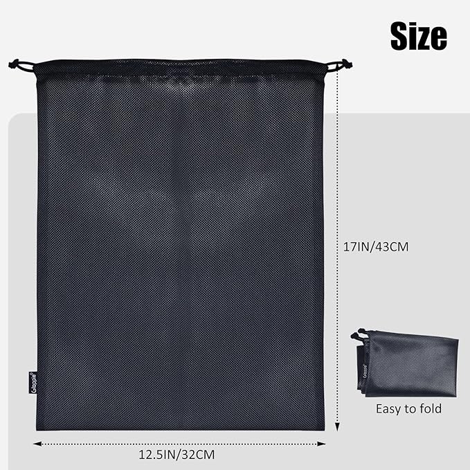 Gloppie Shoe Bags for Travel, Shoe Storage Bag with Drawstring, Packing Organizer for Sneakers, Gym, Luggage, Closet, Weekender Overnight Travel Essentials